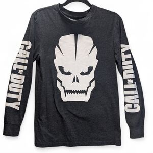 Call of Duty Black Long Sleeve Men's Graphic Tee 90 Video Game Size S